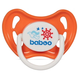 Пустушка Baboo Marine силіконова, 6+ міс (помаранчева) (5-026) зображення 1