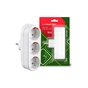 Мережевий розгалужувач EUROELECTRIC X3 16 A White з заземленням (EE-3-16A) - зменшене зображення 2