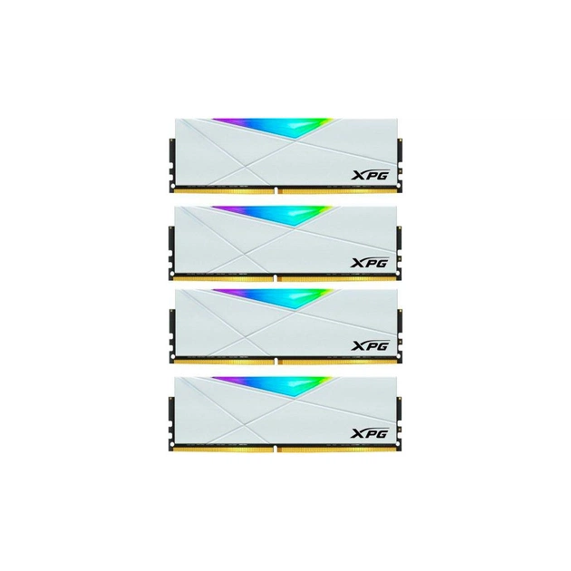 Модуль пам'яті для комп'ютера DDR4 64GB (4x16GB) 3600 MHz XPG Spectrix D50 RGB White ADATA (AX4U360016G18I-QCWH50) - изображение 1