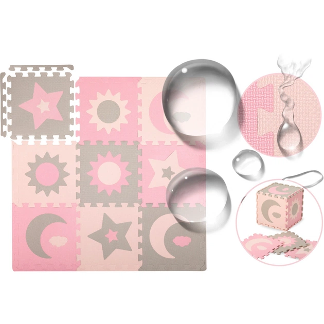 Дитячий килимок MoMi пазл Nebe 90 х 90 cм Pink (AKCE00030) - picture 7