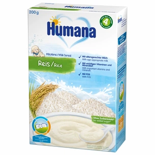 Дитяча каша Humana молочна рисова 200 г (4031244775603) зображення 1