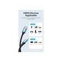 Кабель мультимедійний HDMI M to HDMI M 2.0m V2.0 4K60Hz blue Vention (ALHSH) - зменшене зображення 4
