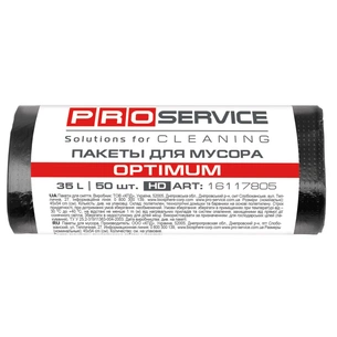 Пакети для сміття PRO service Optimum HD Чорні 35 л 50 шт. (4823071617238) зображення 1