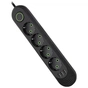 Мережевий фільтр живлення Voltronic F04U, 4роз EU, 3*USB Black (F04U-Black) - зменшене зображення 1