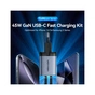 Зарядний пристрій Vention 2xUSB-C PD45W GaN + cable USB-C to USB-C 1.0m 5A gray (TZ-FCFH0-EU) - зменшене зображення 1