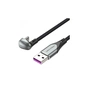 Дата кабель USB 2.0 AM to USB-C 1.5m 66W 180° U-Shaped aluminum alloy Vention (COHHG) - зменшене зображення 1