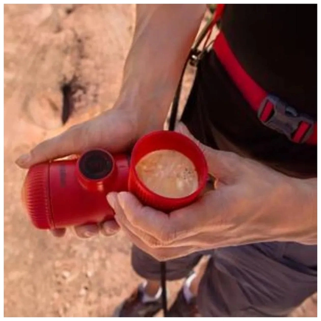 Кавоварка кемпінгова Wacaco Nanopresso з чохлом червона (WNANORED) - picture 6