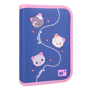 Пенал Yes Mewo-Meow HP-04 твердий одинарний з двома клапанами (533623) зображення 1