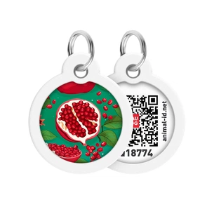 Адресник для тварин WAUDOG Smart ID з QR паспортом "Гранати", коло 30 мм (230-4052) зображення 1