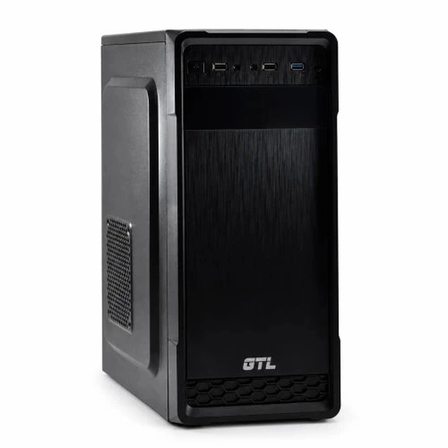 Корпус GTL T1636E1-U3 Black, БП 500W, Midi Tower, ATX / MicroATX / Mini ITX, 2xUSB 2.0, 1xUSB 3.0, CPU - 150мм/VGA - 300мм, 1x80мм PWM, 365x176x410 мм, 0.4 мм, 2.4 кг - изображение 1