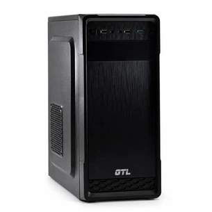Корпус GTL T1636E1-U3 Black, БП 500W, Midi Tower, ATX / MicroATX / Mini ITX, 2xUSB 2.0, 1xUSB 3.0, CPU - 150мм/VGA - 300мм, 1x80мм PWM, 365x176x410 мм, 0.4 мм, 2.4 кг изображение 1