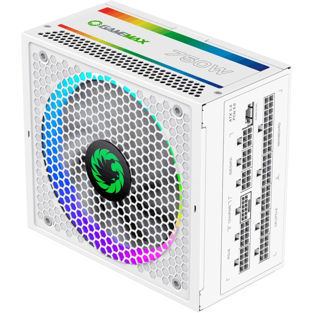 Блок живлення Gamemax 750W (RGB 750 PRO WH (ATX3.0/3.1 PCI) - зображення 1