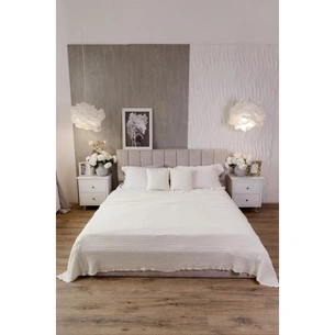 Плед Прованс COTTON молочний 120 х 200 см (039526) зображення 1