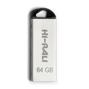 USB флеш накопичувач Hi-Rali 64GB Fit Series Silver USB 2.0 (HI-64GBFITSL) зображення 1