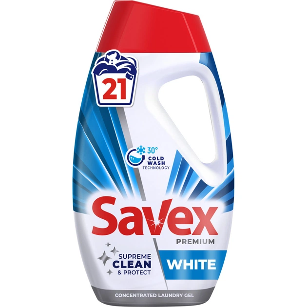 Гель для прання Savex Premium White 945 мл (3800024047817) - зображення 1