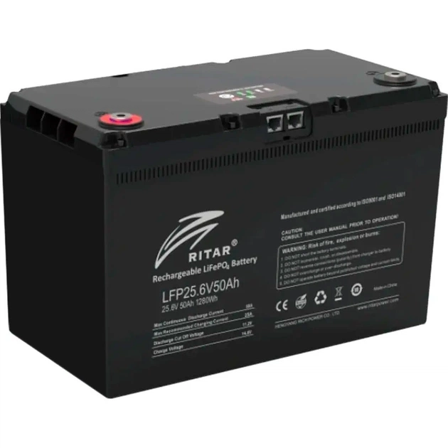 Акумуляторна батарея Ritar 25.6V 50AH (LFP25.6V50AH G1) AGM - изображение 1
