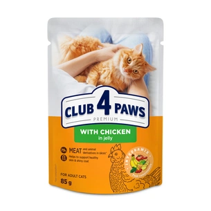 Вологий корм для кішок Club 4 Paws з куркою в желе 85 г (4820269143623) зображення 1