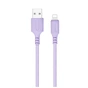 Дата кабель USB 2.0 AM to Lightning 1.0m soft silicone violet ColorWay (CW-CBUL044-PU) - зменшене зображення 1