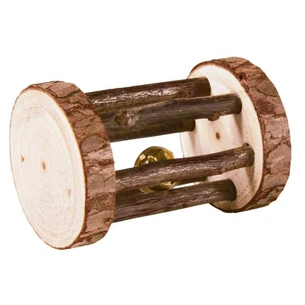 Іграшка для гризунів Trixie Дерев'яний ролик з дзвіночком 5 х 7 см (4011905616544) зображення 1