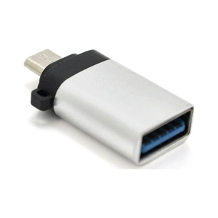 Перехідник USB 3.0 AF to Micro 5P M OTG silver VEGGIEG (TC-113) зображення 1