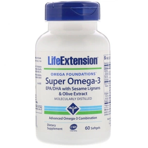 Жирные кислоты Life Extension Супер Омега-3, Omega Foundations, Super Omega-3, 60 Желатин (LEX-19836) изображение 1