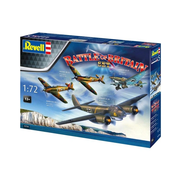 Збірна модель Revell На честь 85-річчя Битви за Британію 4 літаки, рівень 5, 1:72 (RVL-03766) - picture 3