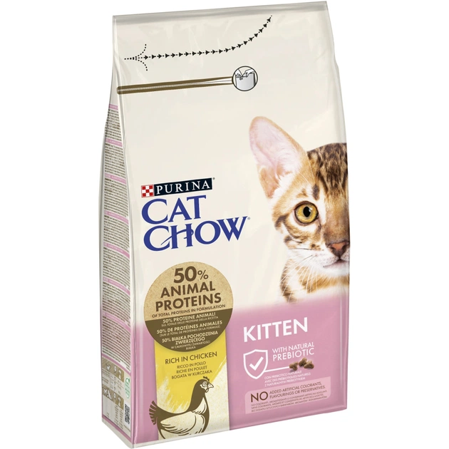 Сухий корм для кішок Purina Cat Chow Kitten з куркою 1.5 кг (5997204513984) - picture 3