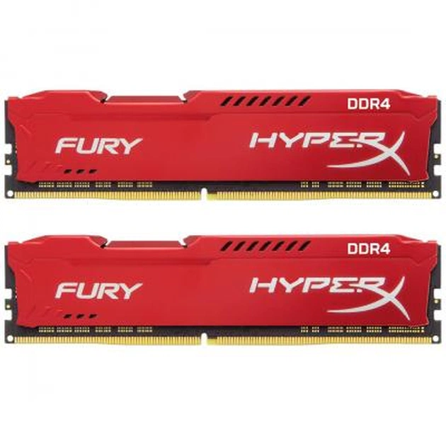Модуль пам'яті для комп'ютера DDR4 16GB (2x8GB) 2133 MHz HyperX FURY Red Kingston Fury (ex.HyperX) (HX421C14FR2K2/16) - изображение 1