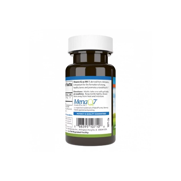 Вітамін Carlson Вітамін K2, MK-7, 90 мкг, Vitamin K2 as MK-7, 60 желатинових (CL10710) - зображення 3
