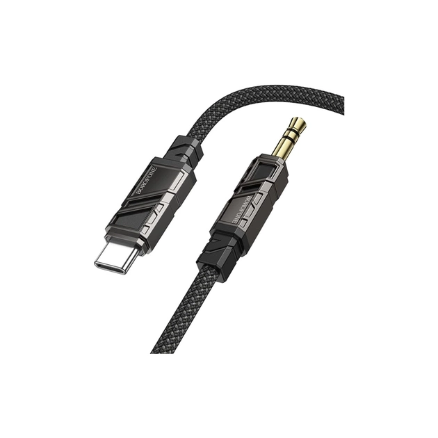 Кабель мультимедійний USB-C to 3.5mm M 1.0m black BOROFONE (6941991117763) - зображення 1