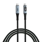 Дата кабель USB-C to USB-C 1.2m with display 100W black Verbatim (31848) - уменьшенное изображение 1