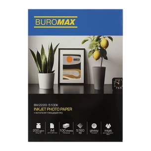 Фотопапір Buromax PRO А4 Glossy 200 г/м2, 100ст. (BM.2220-5100K) зображення 1