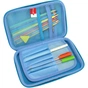 Пенал Cool For School з тисненням 1 відділення Блакитний (QT-3992-Blue) - зменшене зображення 2