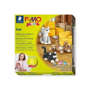 Набір для творчості Fimo Kids Котики 4 кольорих 42 г (4007817032596) зображення 1