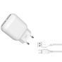 Зарядний пристрій XO 2xUSB 2.4A + cable USB to Micro 5P white (L78-M-WH) - зменшене зображення 1