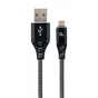 Дата кабель USB 2.0 AM to Micro 5P 1.0m Cablexpert (CC-USB2B-AMmBM-1M-BW) - зменшене зображення 1