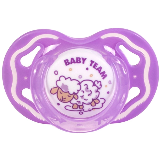 Пустушка Baby Team Силіконова класична від 6 місяців (4824428030144) - зображення 1