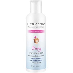 Дитячий гель для душу Dermedic Baby Linum Emollient Кремоподібний 2 в 1 з 1-го дня життя 200 мл (5901643170790) зображення 1