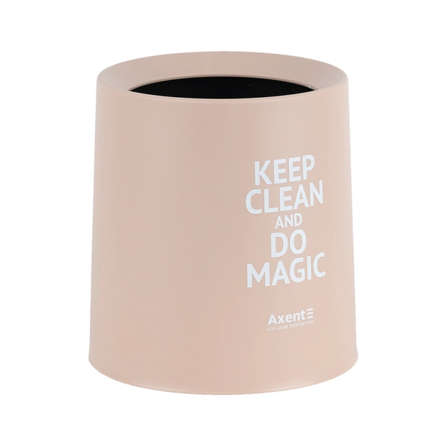 Кошик для паперів Axent Настільний контейнер для сміття, круглий, персиковий (2131-42-A) - picture 2