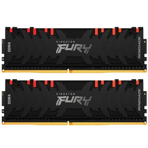 Модуль пам'яті для комп'ютера DDR4 16GB (2x8GB) 4000 MHz Renegade RGB Black Kingston Fury (ex.HyperX) (KF440C19RBAK2/16) зображення 1