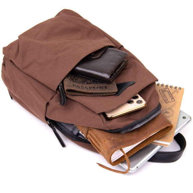 Сумка Vintage Через плече нейлон Коричнева (20634) - зображення 8