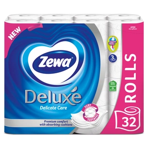 Туалетний папір Zewa Deluxe білий 3 шари 32 рулони (7322541343181) зображення 1