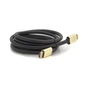 Кабель мультимедійний HDMI M to HDMI M 1.8m V2.1 8K black Merlion (YT-HDMI(M)/(M)8KV2.1-1.8m) - зменшене зображення 1