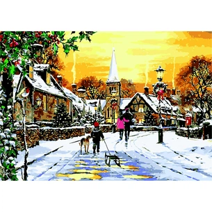 Картина по номерам ZiBi Зимова прогулянка 40*50 см ART Line (ZB.64114) зображення 1