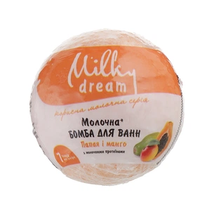 Бомбочка для ванни Milky Dream Молочна Папая і манго з молочними протеїнами 100 г (4820205300639) изображение 1