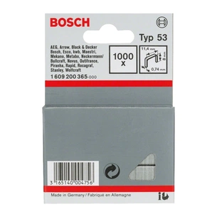 Скоби для будівельного степлера Bosch тип 53, 8х11.4х0.74мм, 1000шт (1.609.200.365) изображение 1