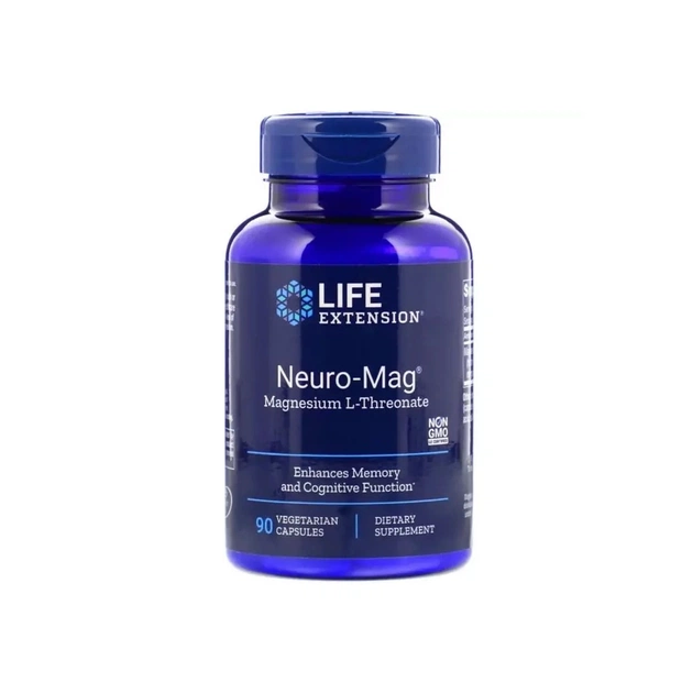 Мінерали Life Extension Магній L-треонат, Magnesium L-Threonate, Neuro-Mag, 90 капсу (LEX-16039) - зображення 1