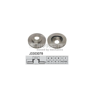 Гальмівний диск Nipparts J3303078 зображення 1