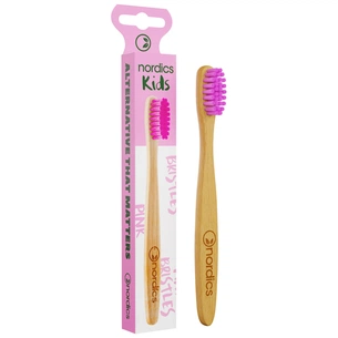 Дитяча зубна щітка Nordics Baby Moso з бамбука , рожев (3800500324050) зображення 1