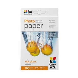 Фотопапір ColorWay 10x15 180г glossy, 100с (PG1801004R) зображення 1